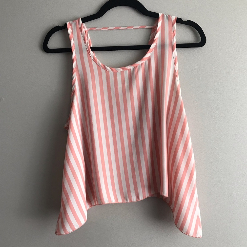 Striped Crop Tank Top